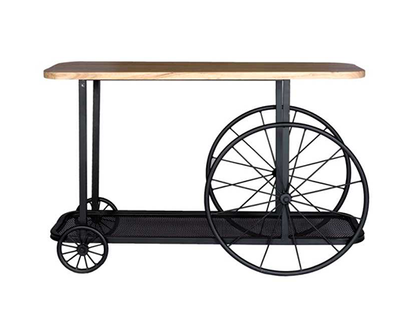 Carrie Wheel Console Table