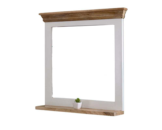 Arianna Mirror Frame With Shelf Solid Mango Wood