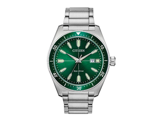 Citizen Sport Green Dial Stainless Steel Bracelet Watch