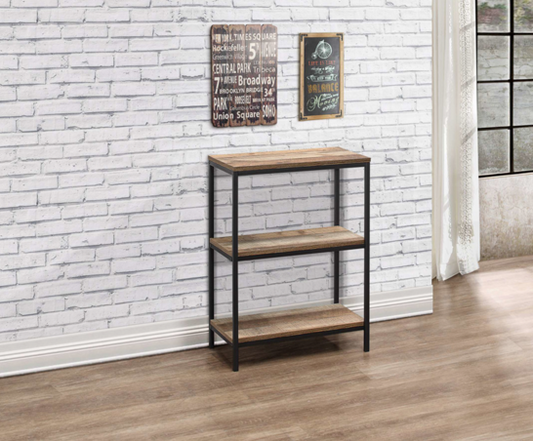 Downtown 3 Tier Bookcase- Rustic