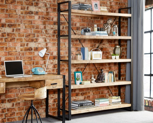 Cole Industrial Large Open Bookcase