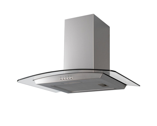 SIA CGH60SS 60cm Curved Glass Chimney Cooker Hood Extractor Fan Stainless Steel 