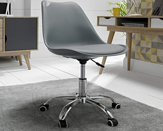 Okeli Swivel Office Chair Grey