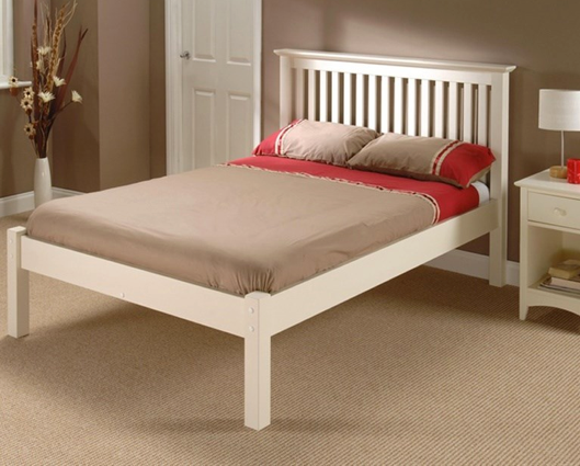 Bailey Small Double Bed - Stone White