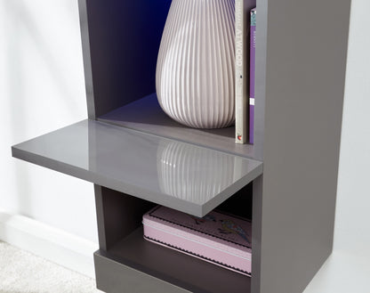 Graze Tall Shelf Unit with LED-Grey