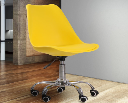 Okeli Swivel Office Chair Yellow