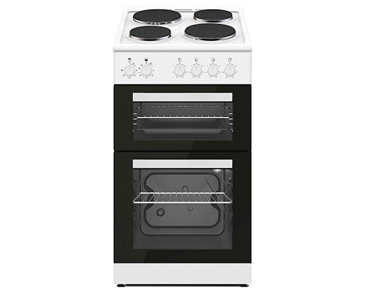 SIA ETS50W 50cm Twin Cavity Electric Cooker with Solid Plate Hob