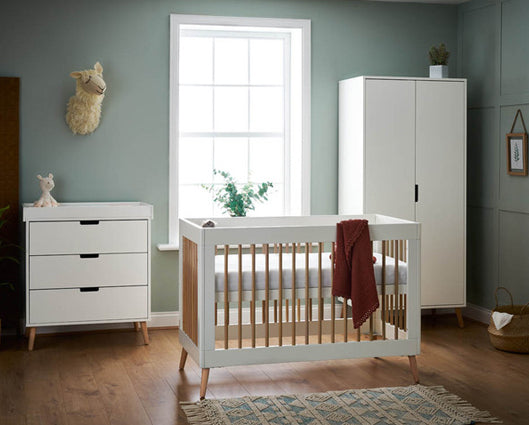 Maura Mini 3 Piece Room Set - White with Natural