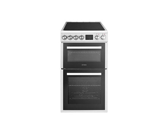 Teknix TKED54W 50cm Twin Cavity Electric Oven with Ceramic Hob