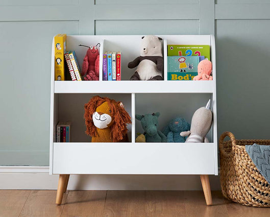 Maura Toy Storage - White with Natural