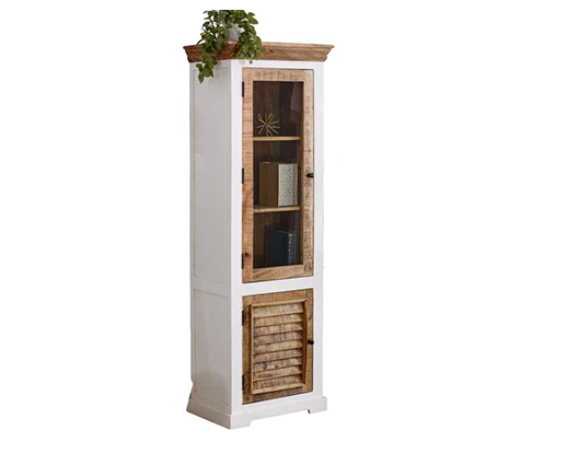 Arianna 3 Shelves & 1 Doors Wood Bookcase