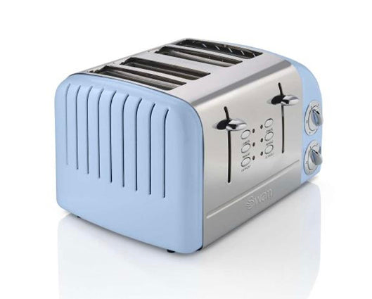4 Slice Retro Toaster - Blue