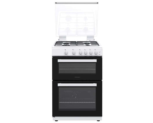 Statesman GDL60W2 60cm Double Gas Oven With Lid White