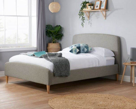 Quan Small Double Bed - Grey