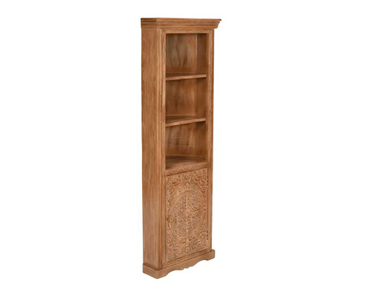 Athena Mango Wood Corner Bookcase