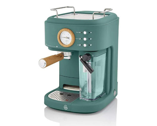 Swan Retro Semi Auto Espresso Coffee Machine Green