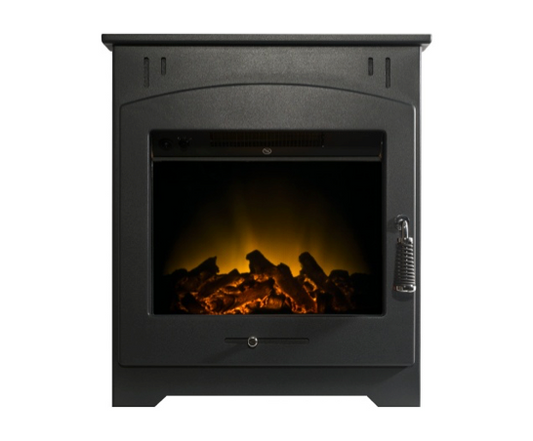 Hallie Inset Stove in Black with Remote