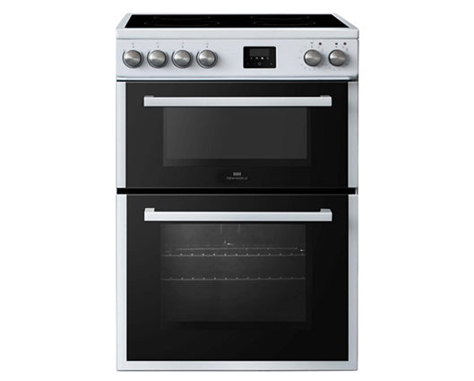 New World NWDO60CW 60cm Double Electric Oven With Ceramic Hob White