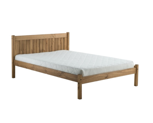 Rea Double Bed - Waxed Pine