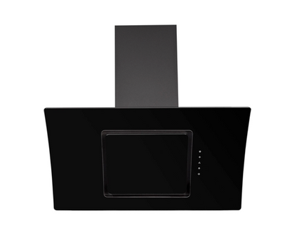 SIA AT91BL 90cm Touch Control Angled Glass Cooker Hood Extractor Fan Black