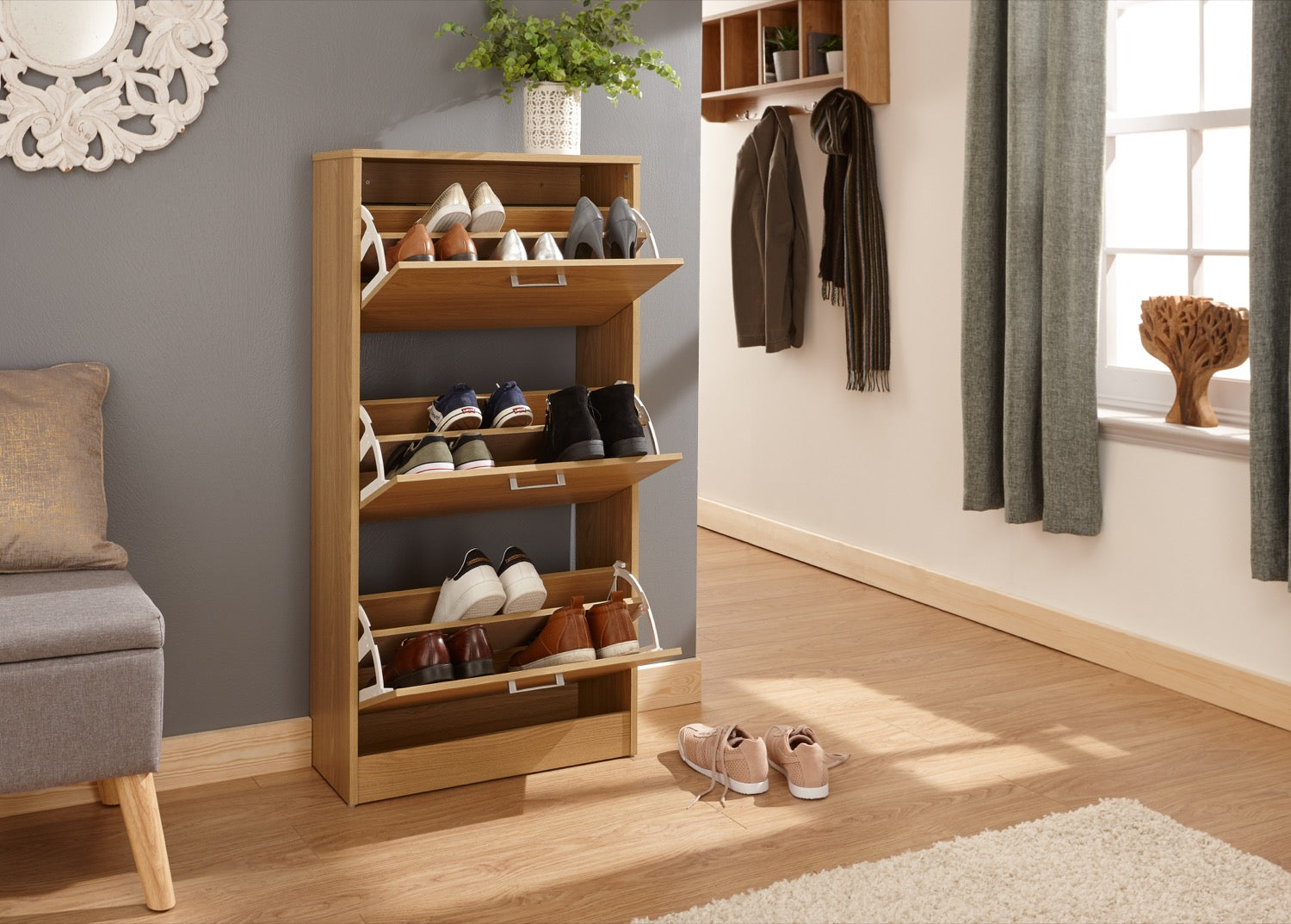 Three tier shoe cabinet deals