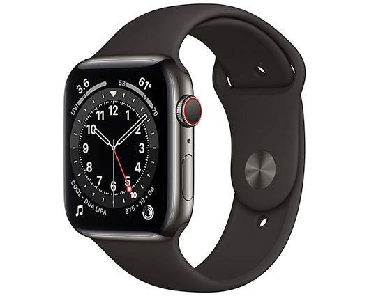 Refurbished Apple Watch Series 6 40mm Stainless Space Black with Black Sports Band