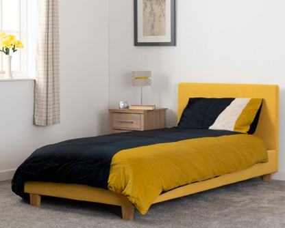 Pearce Single Bed - Mustard Fabric