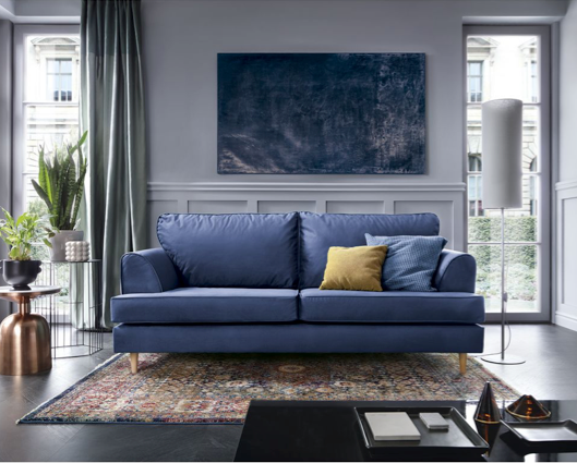 Hollie 3 Seater Sofa - Oxford Blue