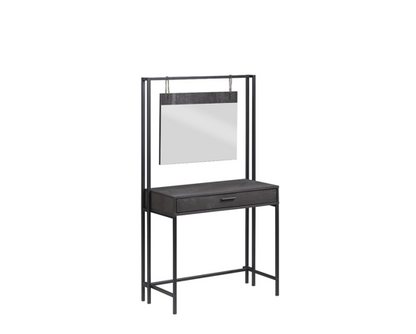 Zulu Dressing Table with Mirror-Black Finish