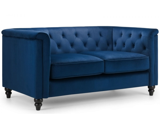 Simone 2 Seater Sofa - Blue Velvet