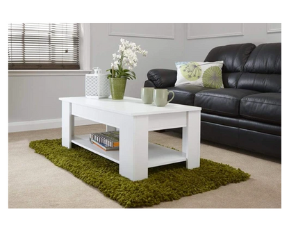 Lift Up Coffee Table-White