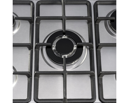 SIA SSG701SS 70cm 5 Burner Gas Hob With Cast Iron Pan Stands Stainless Steel