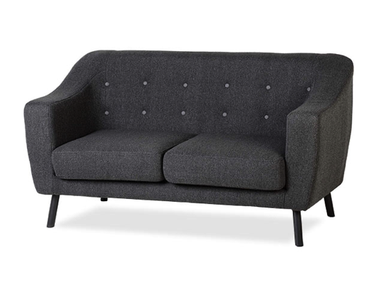 Arica 3 Seater Sofa - Dark Grey Fabric