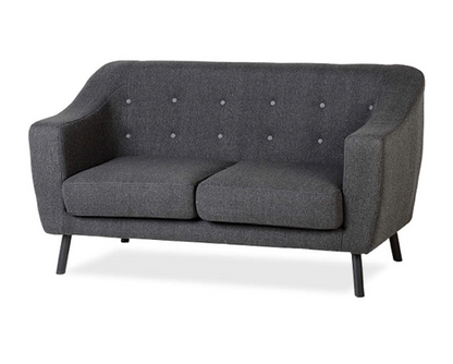 Arica 3 Seater Sofa - Dark Grey Fabric