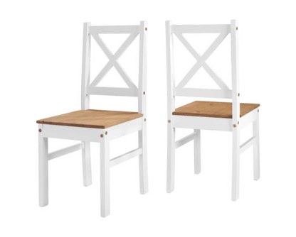 Samuel 1+2 Tile Top Dining Set - White/Distressed Waxed Pine