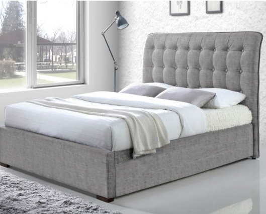 Hanson Super King Bed Frame-Light Grey