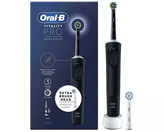 Oral B Vitality Plus Cross Action Toothbrush Black