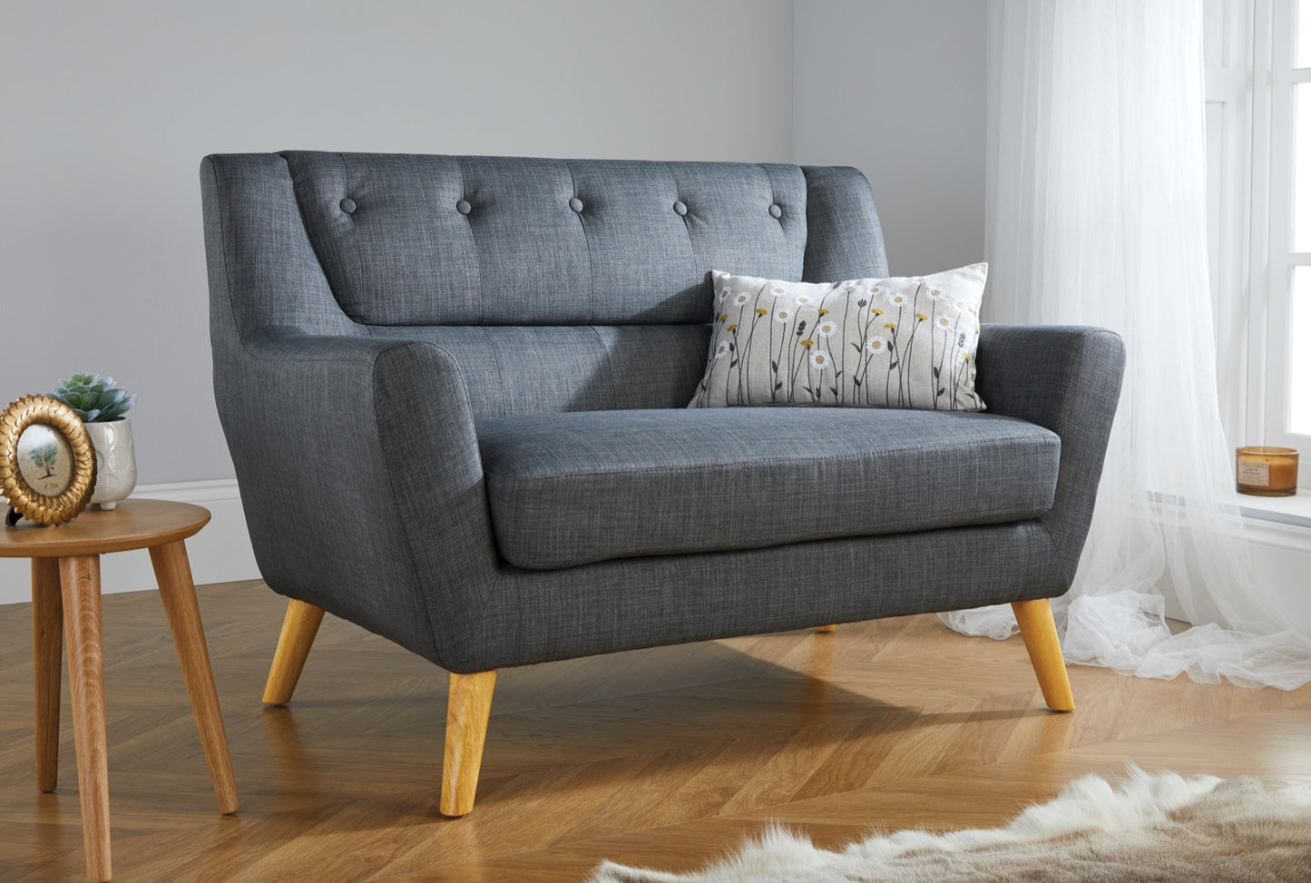 Landon Medium Sofa - Grey