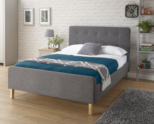 Ashbrook King Size Bed-Grey