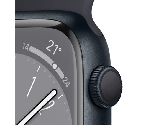 Apple Watch Series 8 GPS 45mm Midnight Aluminium Case with Midnight Sport  Band