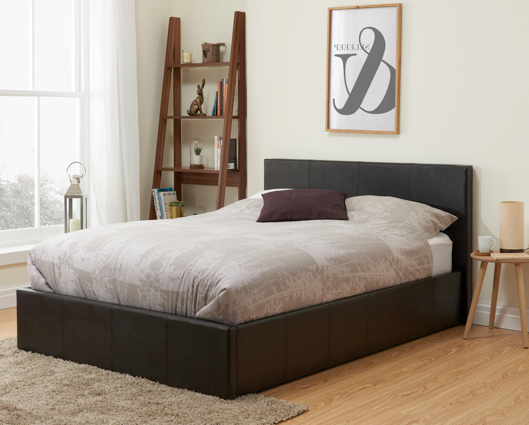 Barney Ottoman Small Double Bed - Brown