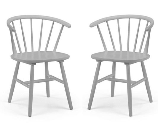 Macsen Dining Chairs- Grey (Pair)