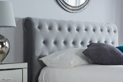 Monroe Double Bed - Grey