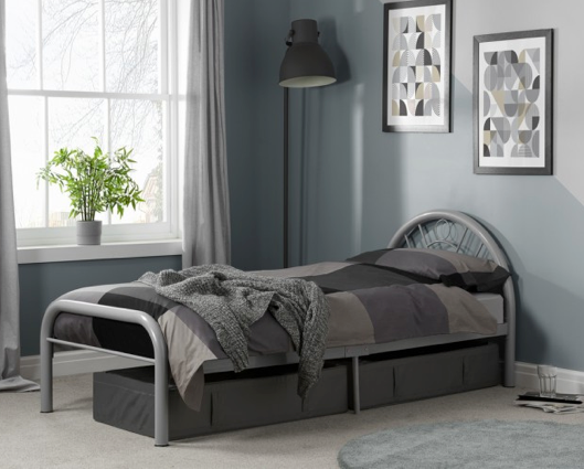 Saturn Single Bed - Silver