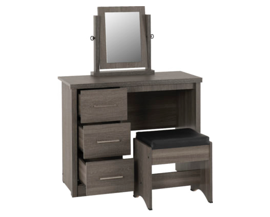 Lamont 3 Piece Dressing Table Set with Mirror 