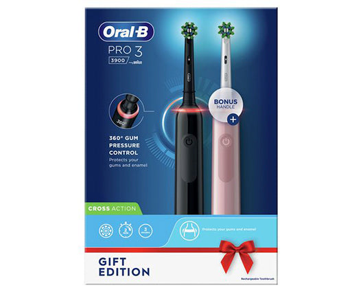 ORAL B Pro 3 3900 Electric Toothbrush - Twin Pack
