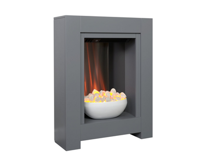 Montreal Fireplace Suite in Grey, 23 Inch