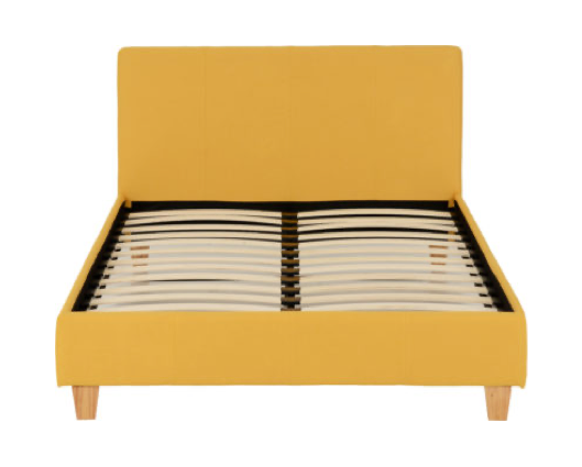 Pearce Double Bed - Mustard Fabric