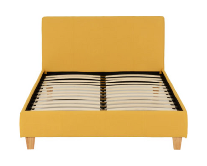 Pearce Double Bed - Mustard Fabric
