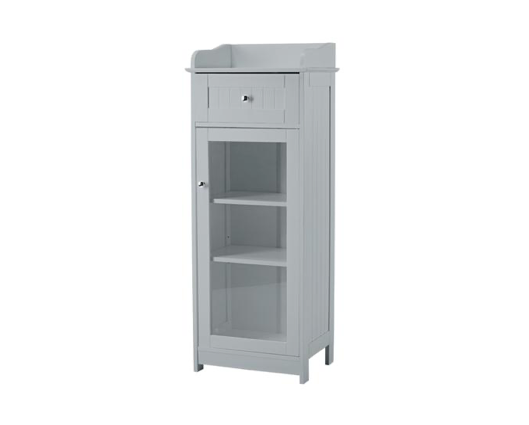 Asher Glass Cabinet Grey